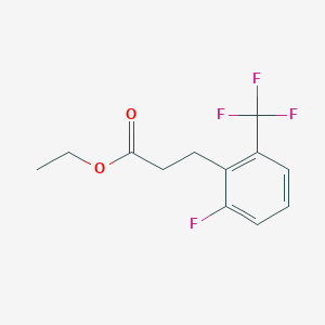 molecular formula C12H12F4O2 B13420640 Ethyl 3-[2-fluoro-6-(trifluoromethyl)phenyl]propanoate CAS No. 376641-10-0