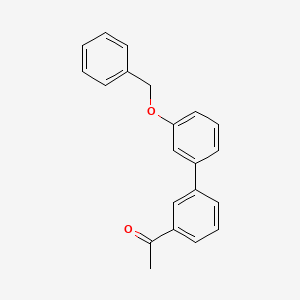 molecular formula C21H18O2 B1342076 3-乙酰基-3'-苄氧基联苯 CAS No. 893736-77-1