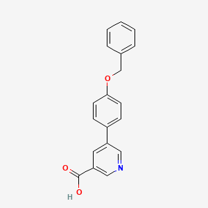 molecular formula C19H15NO3 B1342080 5-(4-(Benzyloxy)phenyl)nicotinsäure CAS No. 893739-18-9