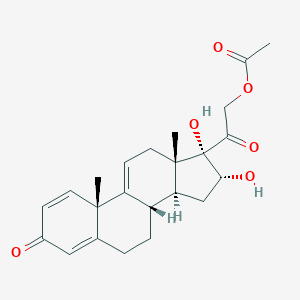 molecular formula C23H28O6 B134209 16α,17,21-三羟基孕-1,4,9(11)-三烯-3,20-二酮 21-乙酸酯 CAS No. 77017-20-0
