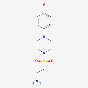 molecular formula C12H18FN3O2S B1342098 (2-([4-(4-Fluorophenyl)piperazin-1-YL]sulfonyl)ethyl)amine 