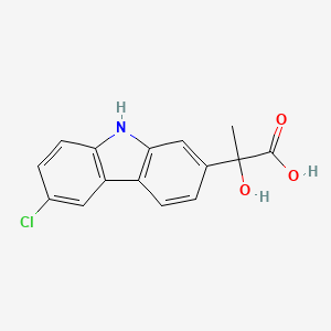 molecular formula C15H12ClNO3 B13421000 alpha-Hydroxycarprofen 