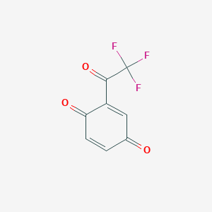 molecular formula C8H3F3O3 B13421027 2-(Trifluoroacetyl)cyclohexa-2,5-diene-1,4-dione CAS No. 273223-72-6