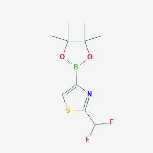 molecular formula C10H14BF2NO2S B13421032 2-(Difluoromethyl)-4-(4,4,5,5-tetramethyl-1,3,2-dioxaborolan-2-yl)thiazole 