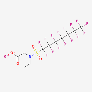 molecular formula C11H7F15KNO4S B13421146 Glycine, N-ethyl-N-[(pentadecafluoroheptyl)sulfonyl]-, potassium salt CAS No. 67584-62-7