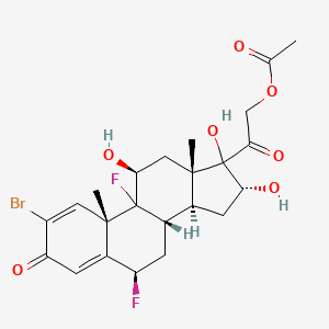 [2-[(6R,8S,10S,11S,13S,14S,16R)-2-bromo-6,9-difluoro-11,16,17-trihydroxy-10,13-dimethyl-3-oxo-6,7,8,11,12,14,15,16-octahydrocyclopenta[a]phenanthren-17-yl]-2-oxoethyl] acetate