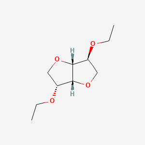 molecular formula C10H18O4 B13421460 (3S,3aR,6R,6aR)-3,6-diethoxy-2,3,3a,5,6,6a-hexahydrofuro[3,2-b]furan CAS No. 30915-81-2