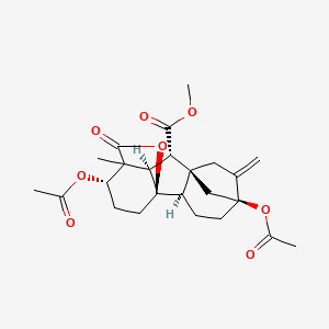 methyl (1R,2R,5S,8S,9S,10R,12S)-5,12-diacetyloxy-11-methyl-6-methylidene-16-oxo-15-oxapentacyclo[9.3.2.15,8.01,10.02,8]heptadecane-9-carboxylate