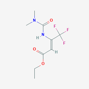 Ethyl (Z)-3-(dimethylcarbamoylamino)-4,4,4-trifluoro-but-2-enoate