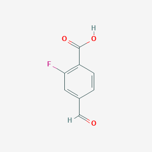 molecular formula C8H5FO3 B1342166 2-Fluoro-4-formylbenzoic acid CAS No. 604000-97-7