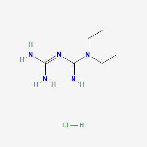 molecular formula C6H16ClN5 B13421764 N,N-Diethyl-Imidodicarbonimidic diamide hydrochloride 