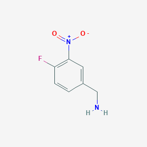molecular formula C7H7FN2O2 B1342181 (4-氟-3-硝基苯基)甲胺 CAS No. 771581-73-8