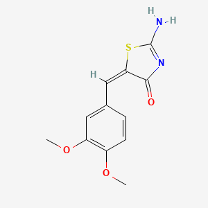 (5E)-2-amino-5-[(3,4-dimethoxyphenyl)methylidene]-1,3-thiazol-4-one