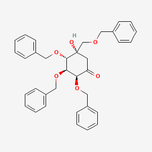 (2S,3S,4S,5S)-5-Hydroxy-2,3,4-tris(phenylmethoxy)-5-[(phenylmethoxy)methyl]-cyclohexanone