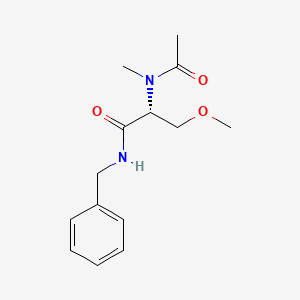 molecular formula C14H20N2O3 B13421836 (R)-N-Benzyl-3-methoxy-2-(N-methylacetamido)propanamide 