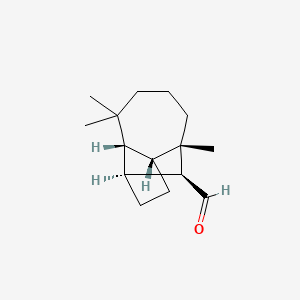 molecular formula C15H24O B13421837 (1R,2S,7S,8S,9S)-3,3,7-trimethyltricyclo[5.4.0.02,9]undecane-8-carbaldehyde CAS No. 25491-00-3