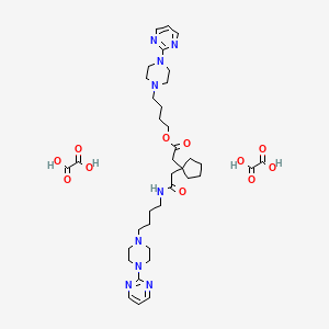 Oxalic acid;4-(4-pyrimidin-2-ylpiperazin-1-yl)butyl 2-[1-[2-oxo-2-[4-(4-pyrimidin-2-ylpiperazin-1-yl)butylamino]ethyl]cyclopentyl]acetate