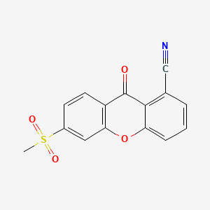 molecular formula C15H9NO4S B13421928 1-Cyano-6-(methylsulfonyl)-9H-xanthen-9-one 