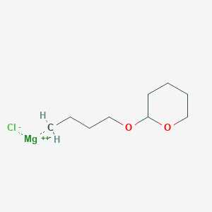 molecular formula C9H17ClMgO2 B13421932 Magnesium;2-butoxyoxane;chloride 