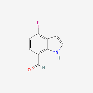 molecular formula C9H6FNO B1342198 4-氟-1H-吲哚-7-甲醛 CAS No. 389628-19-7