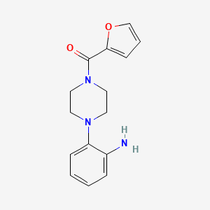 molecular formula C15H17N3O2 B1342203 (4-(2-氨基苯基)哌嗪-1-基)(呋喃-2-基)甲酮 CAS No. 917746-20-4