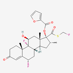 molecular formula C27H31F3O6S B13422045 Dealkyl Fluticasone Furoate 