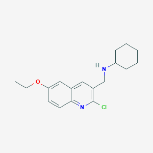 molecular formula C18H23ClN2O B1342205 (2-氯-6-乙氧基喹啉-3-基甲基)-环己基胺 CAS No. 917747-89-8