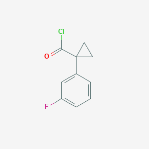 molecular formula C10H8ClFO B13422102 1-(3-Fluorophenyl)cyclopropanecarbonyl chloride CAS No. 361211-23-6