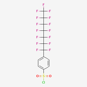 molecular formula C13H4ClF15O2S B13422160 p-(Pentadecafluoroheptyl)benzenesulphonyl chloride CAS No. 25444-35-3