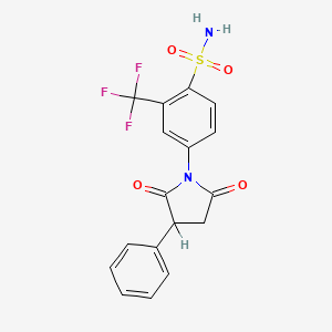 4-(2,5-Dioxo-3-phenyl-1-pyrrolidinyl)-2-(trifluoromethyl)benzenesulfonamide