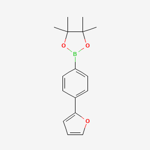 molecular formula C16H19BO3 B1342220 2-(4-(呋喃-2-基)苯基)-4,4,5,5-四甲基-1,3,2-二氧杂硼烷 CAS No. 868755-79-7