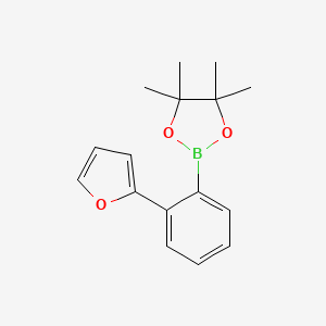 molecular formula C16H19BO3 B1342227 2-[2-(Fur-2-yl)phenyl]-4,4,5,5-tetramethyl-1,3,2-dioxaborolane CAS No. 876316-28-8