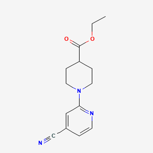 molecular formula C14H17N3O2 B1342237 Ethyl 1-(4-cyanopyridin-2-yl)piperidine-4-carboxylate CAS No. 906352-67-8