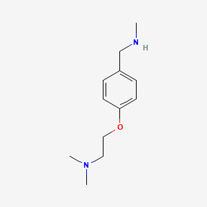 molecular formula C12H20N2O B1342238 N,N-dimethyl-2-{4-[(methylamino)methyl]phenoxy}ethanamine CAS No. 886851-38-3