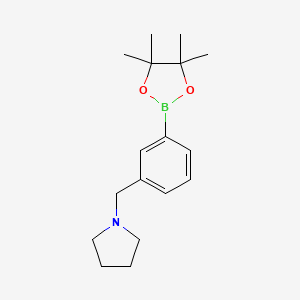 molecular formula C17H26BNO2 B1342239 1-(3-(4,4,5,5-Tetramethyl-1,3,2-dioxaborolan-2-yl)benzyl)pyrrolidine CAS No. 884507-45-3