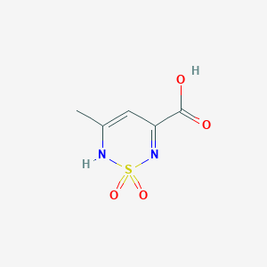 B1342253 5-Methyl-1,1-dioxo-1,2-dihydro-1lambda~6~,2,6-thiadiazine-3-carboxylic acid CAS No. 924869-06-7
