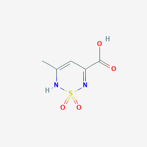 molecular formula C5H6N2O4S B1342253 5-Methyl-1,1-dioxo-1,2-dihydro-1lambda~6~,2,6-thiadiazine-3-carboxylic acid CAS No. 924869-06-7