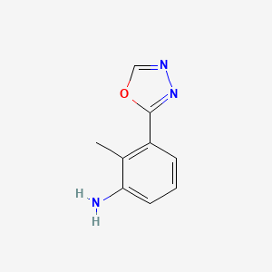 molecular formula C9H9N3O B1342256 2-甲基-3-(1,3,4-恶二唑-2-基)苯胺 CAS No. 924869-12-5