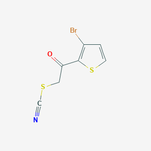 molecular formula C7H4BrNOS2 B1342261 2-(3-Bromo-2-thienyl)-2-oxoethyl thiocyanate CAS No. 937602-37-4