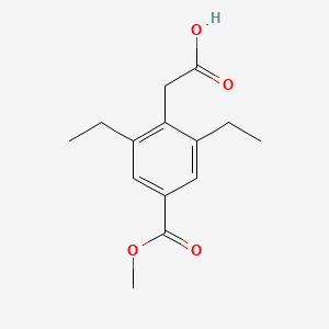 2-[2,6-Diethyl-4-(methoxycarbonyl)phenyl]acetic acid