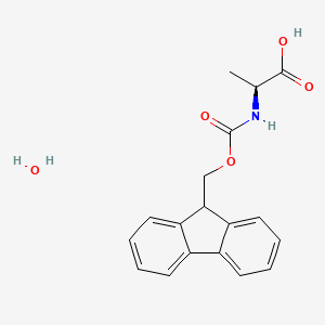 molecular formula C18H19NO5 B1342272 Fmoc-Ala-OH H2O CAS No. 207291-76-7