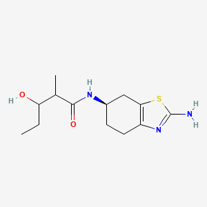 N-[(6R)-2-amino-4,5,6,7-tetrahydro-1,3-benzothiazol-6-yl]-3-hydroxy-2-methylpentanamide