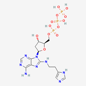 2'-Deoxy-8-[[2-(1H-imidazol-4-yl)ethyl]amino]adenosine 5'-(Tetrahydrogen Triphosphate)