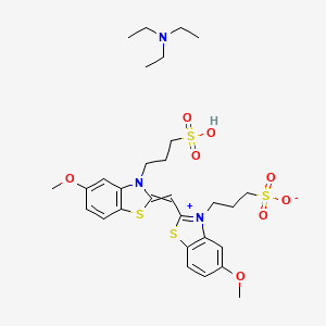 N,N-diethylethanamine;3-[5-methoxy-2-[[5-methoxy-3-(3-sulfopropyl)-1,3-benzothiazol-2-ylidene]methyl]-1,3-benzothiazol-3-ium-3-yl]propane-1-sulfonate