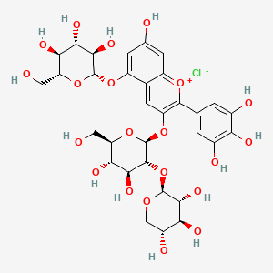 Delphinidin 3-sambubioside-5-glucoside chloride