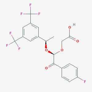 2-[(1R)-1-[(1R)-1-[3,5-bis(trifluoromethyl)phenyl]ethoxy]-2-(4-fluorophenyl)-2-oxoethoxy]acetic acid