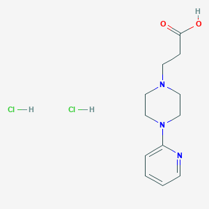 molecular formula C12H19Cl2N3O2 B1342295 3-[4-(Pyridin-2-yl)piperazin-1-yl]propanoic acid dihydrochloride CAS No. 1172891-02-9