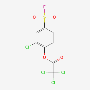 Benzenesulfonyl fluoride, 3-chloro-4-hydroxy-, trichloroacetate