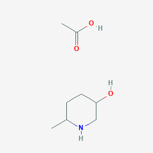 molecular formula C8H17NO3 B13422975 acetic acid;6-methylpiperidin-3-ol 