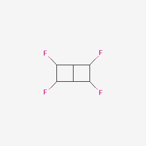 molecular formula C6H6F4 B13423016 Bicyclo[2.2.0]hexa-1,3,5-triene,2,3,5,6-tetrafluoro-(9ci) 